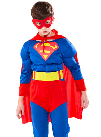 슈퍼맨 히어로 영웅 코스튬 코스프레 어린이 키즈 아동 유아 근육 슈트 수트 가족 이벤트 공연 연극 촬영 파티 할로윈 의상