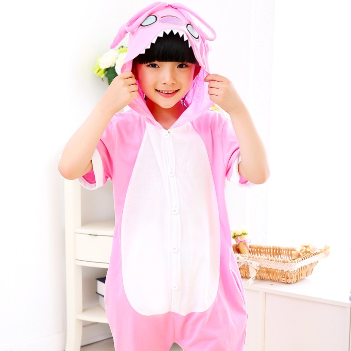 반팔동물잠옷 -핑크스티치 SIZE(90 100 110) 어린이 아동 유아 파자마파티 코스튬 코스프레 동물옷 초등학생 여름 남여공용 아이 캐릭터잠옷