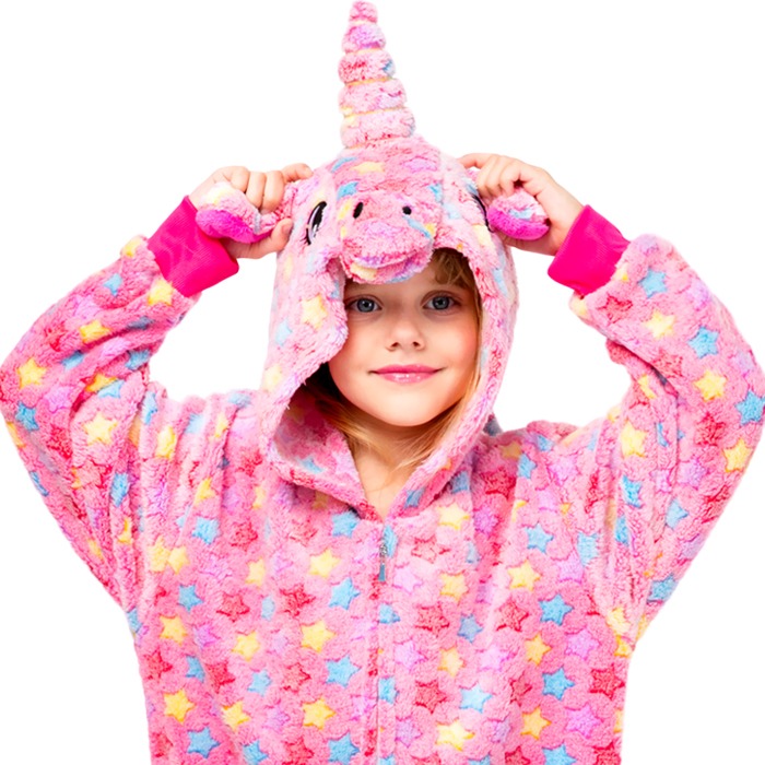 [지퍼형] 아마레 핑크 스텔라 유니콘 동물잠옷 캐릭터 어린이 아동 키즈 유아 아이 초등학생 사계절 파자마 파티 이벤트 행사 코스튬 코스프레 수면 잠옷 의상
