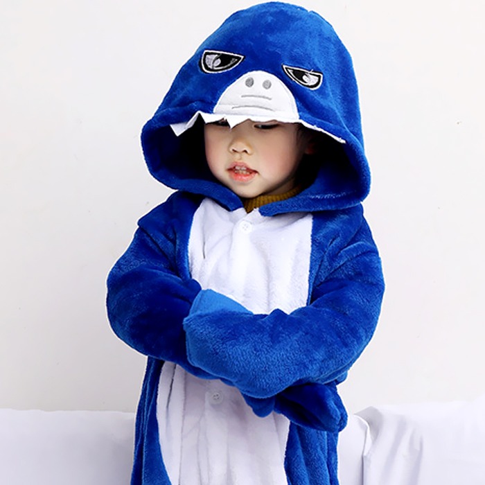 상어 동물잠옷 샤크 캐릭터 어린이 아동 키즈 유아 아이 초등학생 사계절 파자마 파티 이벤트 행사 코스튬 코스프레 수면 잠옷 의상