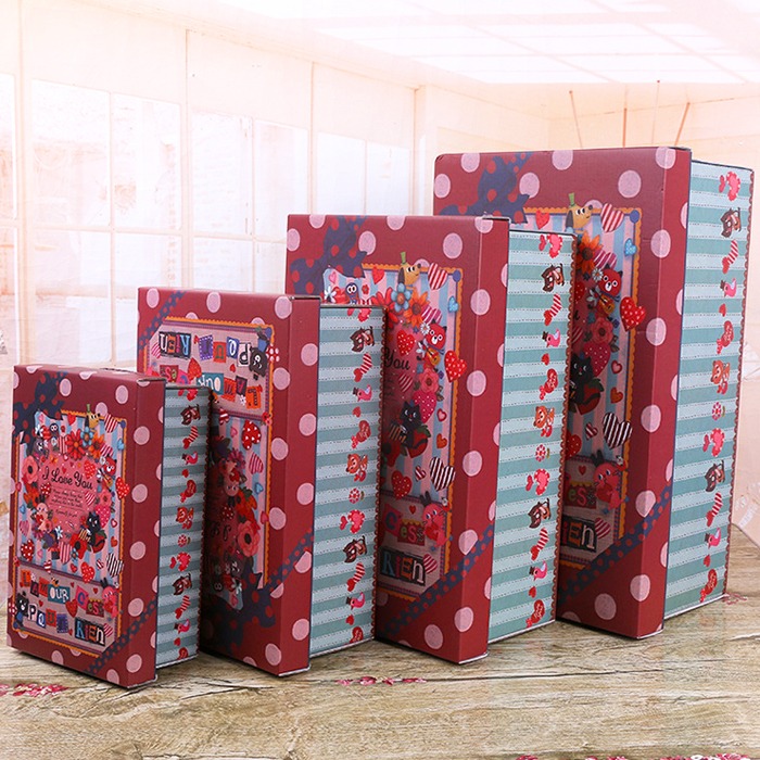 디럭스 대형 유럽 선물 포장 상자 박스 고급 기념일 발렌타인 패션 유니크 리본