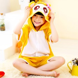 반팔동물잠옷 -원숭이 몽키 SIZE(90 100 110) 어린이 아동 유아 파자마 파티 코스튬 코스프레 동물옷 초등학생 여름 남여공용 아이 홈웨어 캐릭터옷